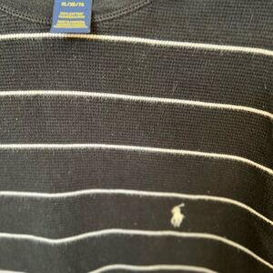 Polo by Ralph Lauren Black and White Striped Knit